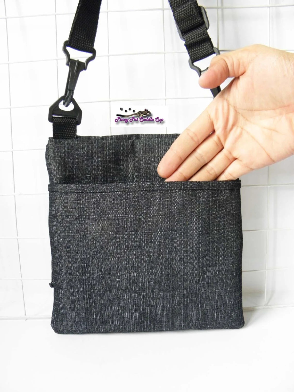 Sugar Glider Denim Bonding Pouch with flap