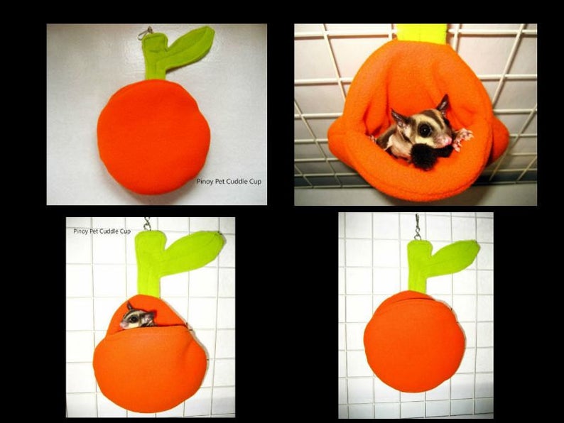 Sugar Glider and Small Pets Orange Pouch